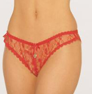 Red lace panties.
