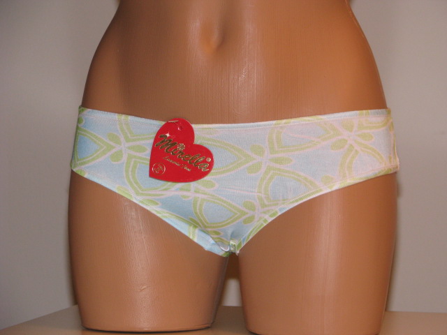 Front view of blue and green panties by mirella.