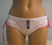 Women's white and pink underwear.