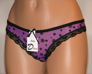 Purple Panty with Lace Trim