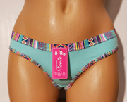 Green panties with tribal pattern on trim